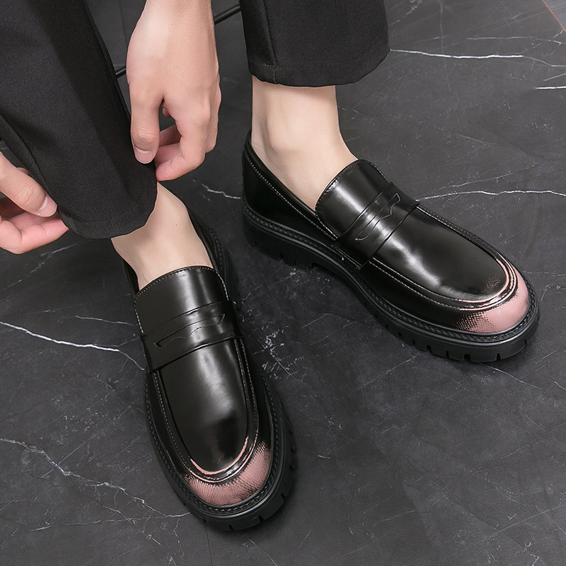 Stylist Vintage Loafers meeste sussid, vabaajajalatsid, piiriülesed hingavad laisk-uba kingad, mustad nahast kingad