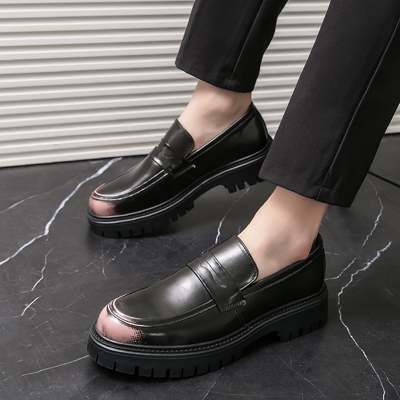 Stylist Vintage Loafers meeste sussid, vabaajajalatsid, piiriülesed hingavad laisk-uba kingad, mustad nahast kingad