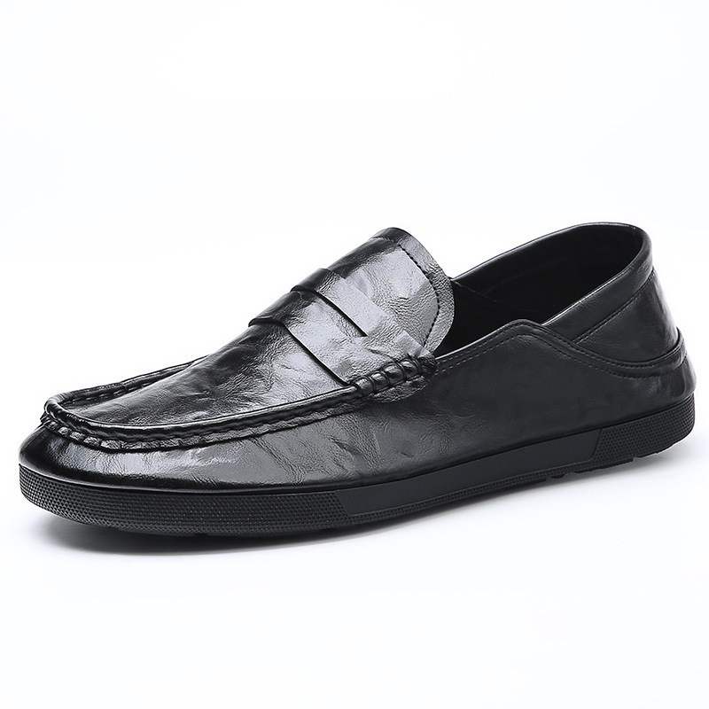 Vruća rasprodaja 2023. Novi stil cipela u obliku graha, muške cipele, sretne trendi cipele, muška korejska verzija, svestrane, univerzalne, ležerne kožne cipele za vožnju