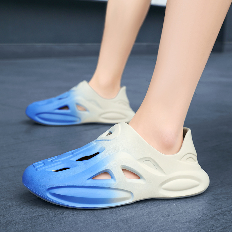 Muške ljetne cipele s rupom od kokosa, Baotou papuče, vanjska odjeća, neklizajuće sandale za plažu, za vožnju, s gradijentnim efektom za muškarce i žene