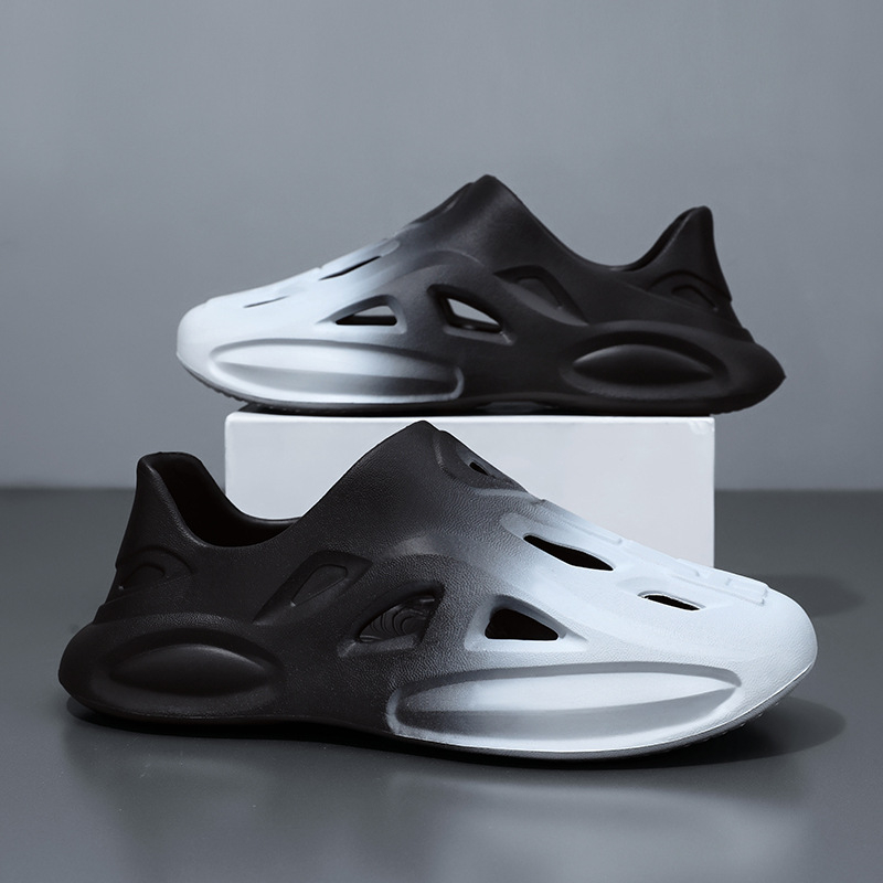 Muške ljetne cipele s rupom od kokosa, Baotou papuče, vanjska odjeća, neklizajuće sandale za plažu, za vožnju, s gradijentnim efektom za muškarce i žene