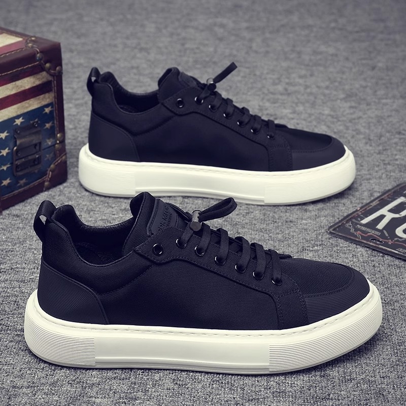 Muške cipele prekogranične proljetne čisto crne, univerzalne ležerne platnene tenisice, muške nazuvice za posao, neklizajuće moderne cipele