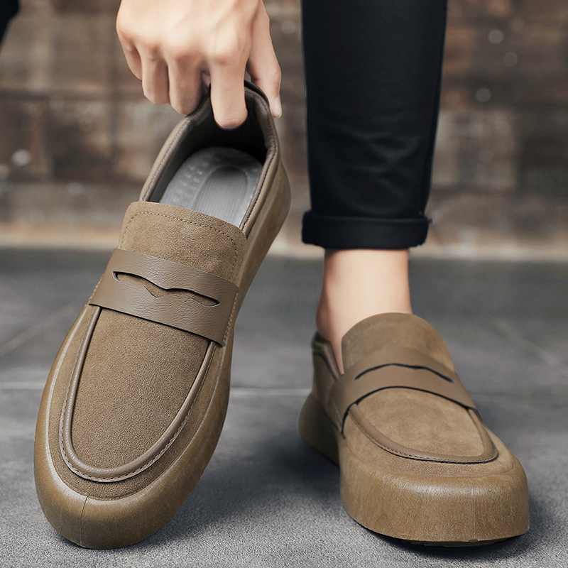 Мъжки есенни универсални модерни ежедневни обувки slip-on, мъжки мокасини за шофиране, slip-on мокасини