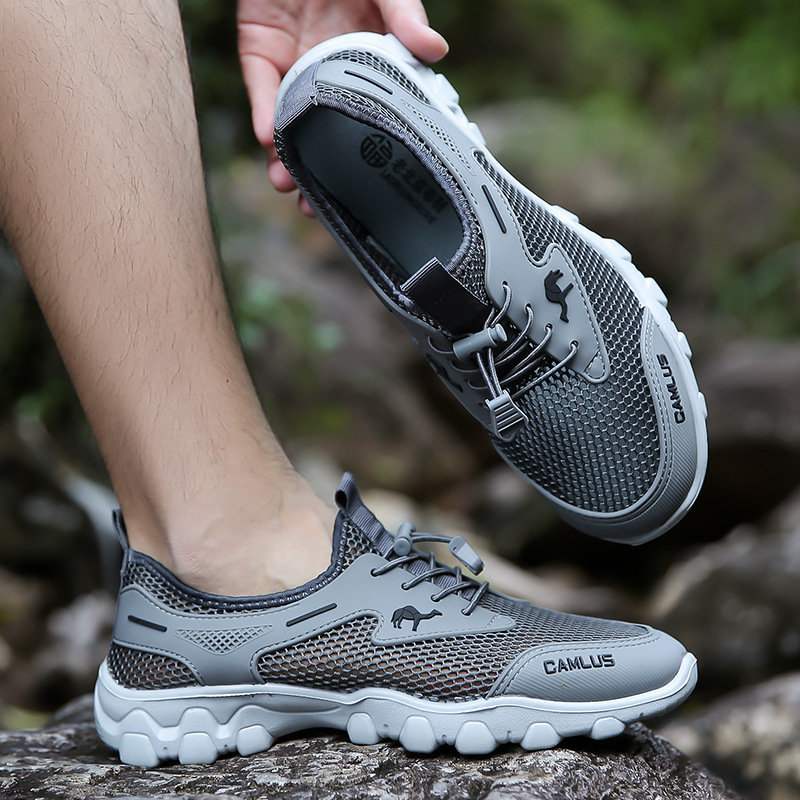 Vasariniai kvėpuojantys tinkliniai batai, laisvalaikio sportiniai vyriški tuščiaviduriai batai, lauko alpinizmo batai, neslystantys, atsparūs dilimui, batai