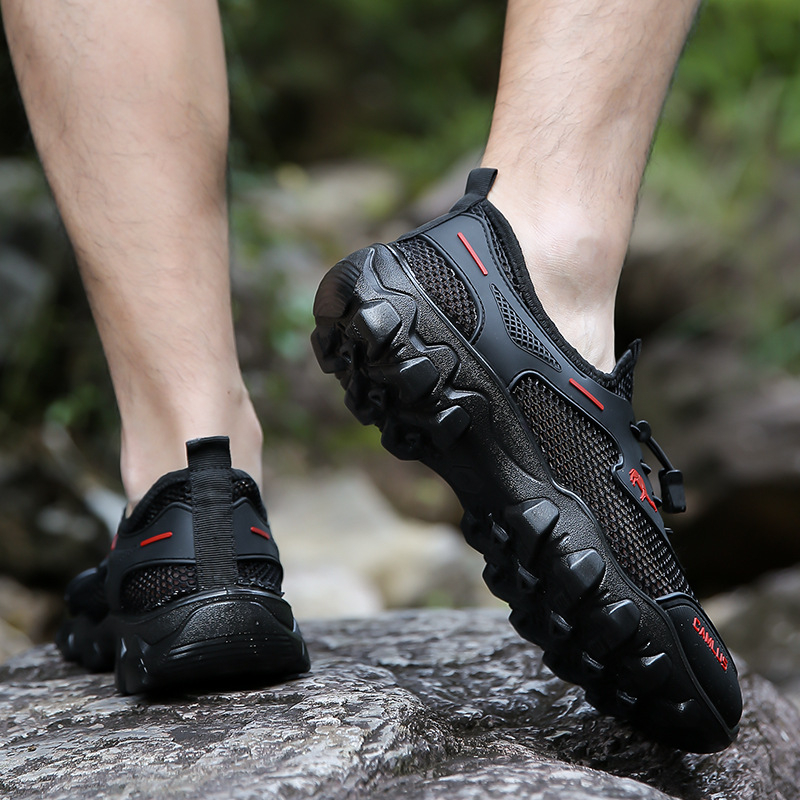 Vasariniai kvėpuojantys tinkliniai batai, laisvalaikio sportiniai vyriški tuščiaviduriai batai, lauko alpinizmo batai, neslystantys, atsparūs dilimui, batai