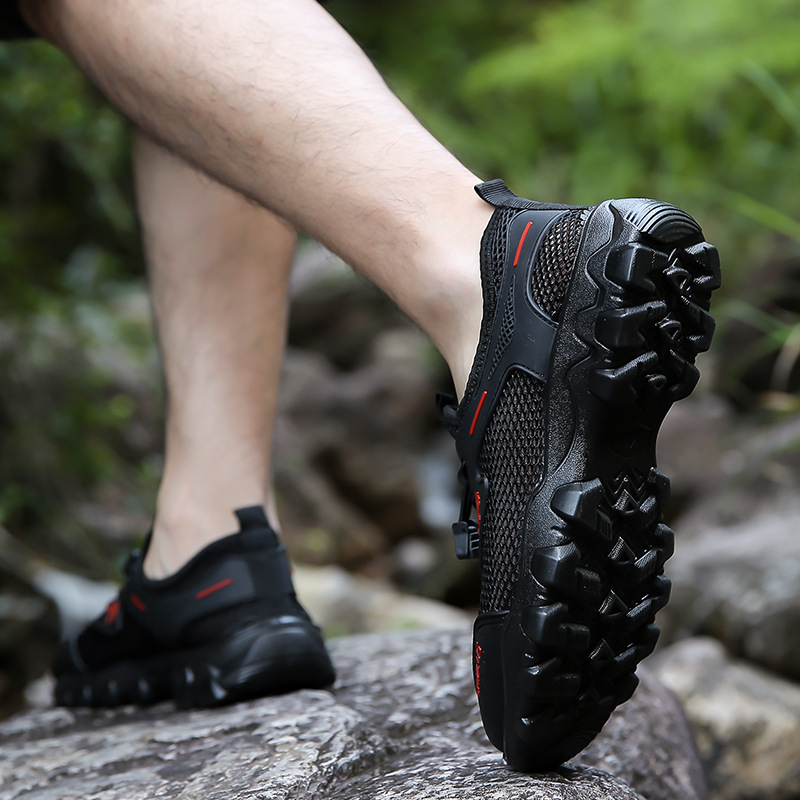 Vasariniai kvėpuojantys tinkliniai batai, laisvalaikio sportiniai vyriški tuščiaviduriai batai, lauko alpinizmo batai, neslystantys, atsparūs dilimui, batai