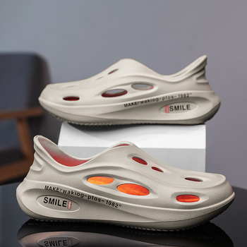 Ανδρικά παπούτσια με τρύπες καρύδας σε διασυνοριακό στυλ 2024, νέα καλοκαιρινά παπούτσια με χοντρή σόλα και αντιολισθητικές παντόφλες που καλύπτουν τα δάχτυλα, όλα σετ, παπούτσια θαλάσσης