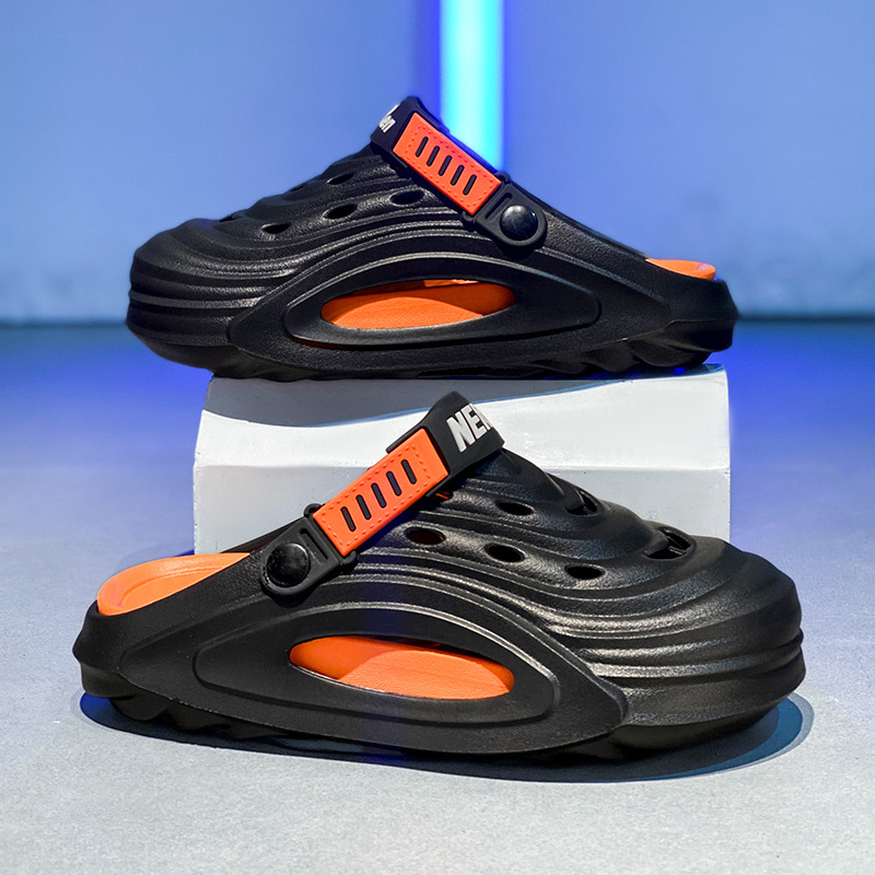 Muške ljetne cipele s velikim rupicama od kokosa i jastučićima, sandale zatvorenog tipa, cipele za parove, moderan dizajn sa šupljim vrhom