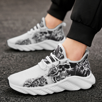 2025 Nové jesenné priedušné bežecké tenisky z pletenej sieťoviny, pánske topánky, kórejský štýl, módne topánky s hrubou podrážkou