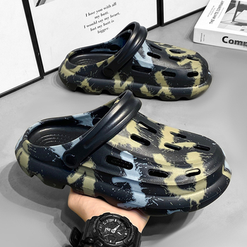 Nové papuče pánske letné sieťované červené protišmykové papuče pánske vonkajšie pocity exkrementov plážové študentské sandále veľkoobchod