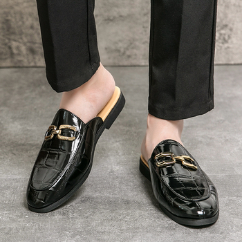 Ανδρικά Δερμάτινα Παπούτσια με Μύτη και Τακούνι, Νέο Βρετανικού Στυλ, Καλοκαίρι 2024