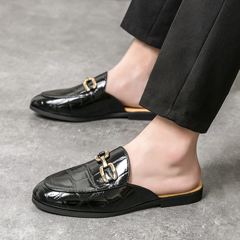 Ανδρικά Δερμάτινα Παπούτσια με Μύτη και Τακούνι, Νέο Βρετανικού Στυλ, Καλοκαίρι 2024