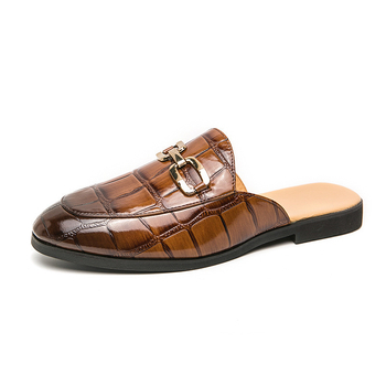 Ανδρικά Δερμάτινα Παπούτσια με Μύτη και Τακούνι, Νέο Βρετανικού Στυλ, Καλοκαίρι 2024