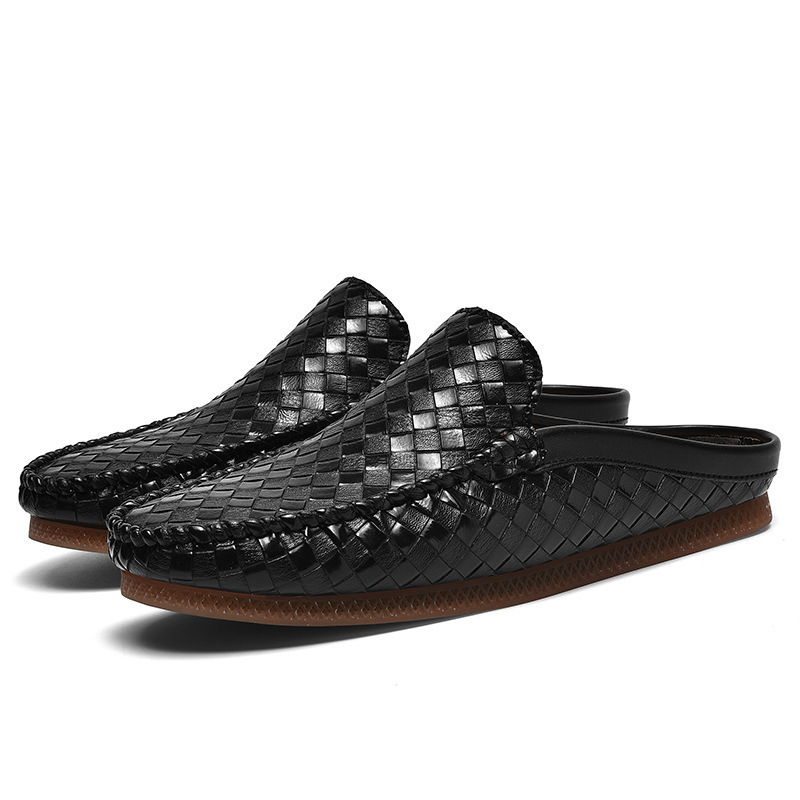 Vīriešu braukšanas apavi, pārrobežu pusčības, vasaras, elpojoši, korejiešu stila, ikdienas, uzvelkami ādas apavi, vīriešu apavi