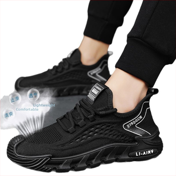 Live 2025 Flying Weaving Muške cipele Ljetne prozračne tanke mrežaste šuplje tenisice Muške udobne ležerne putne cipele