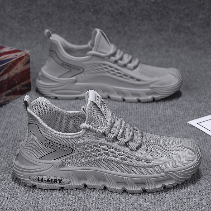 Live 2025 Flying Weaving Muške cipele Ljetne prozračne tanke mrežaste šuplje tenisice Muške udobne ležerne putne cipele