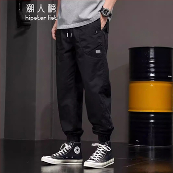 Trendy značkové nohavice s vreckovým dizajnom, pánske športové nohavice Harlan, voľné, pre mladých študentov, americké vintage ležérne nohavice