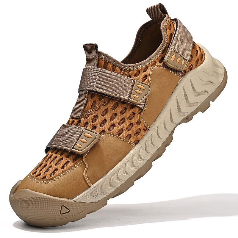 Jarné a letné topánky na platforme zo sieťoviny 2024, nové ležérne topánky, priedušné pánske denné duté topánky, pánska outdoorová obuv veľkej veľkosti