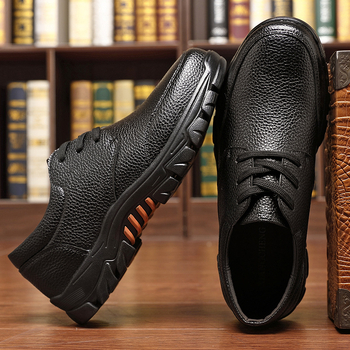 Δερμάτινα Παπούτσια Ανδρικά Άνοιξη Νέα Αναπνέοντα Επαγγελματικά Casual Παπούτσια Ανδρικά Plus Size Μαλακή Σόλα Αντιολισθητικά Ανθεκτικά στη φθορά Παπούτσια για Μεσήλικες και Ηλικιωμένους Μπαμπά
