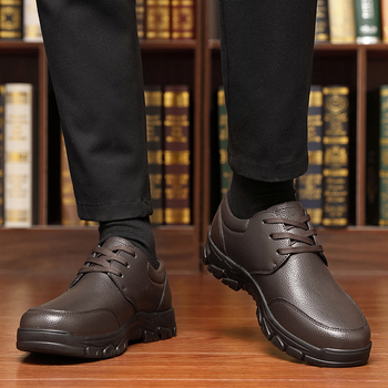 Δερμάτινα Παπούτσια Ανδρικά Άνοιξη Νέα Αναπνέοντα Επαγγελματικά Casual Παπούτσια Ανδρικά Plus Size Μαλακή Σόλα Αντιολισθητικά Ανθεκτικά στη φθορά Παπούτσια για Μεσήλικες και Ηλικιωμένους Μπαμπά