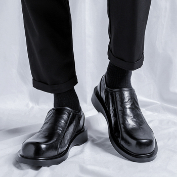 Άνοιξη και Φθινόπωρο 2025 Νέο Στυλ Νεανικών με Στρογγυλή Μύτη, Βρετανικού Στυλ, Ευέλικτα, Καθημερινά Δερμάτινα Παπούτσια με Χαμηλό Τακούνι, Παπούτσια Εργασίας Χονδρικής