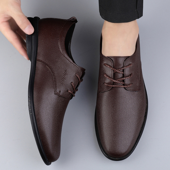 Live δημοφιλή ανδρικά δερμάτινα παπούτσια από δέρμα αγελάδας, casual παπούτσια από γνήσιο δέρμα, ανδρικά παπούτσια εργασίας με μαλακό πάτο, αναπνεύσιμα ανδρικά