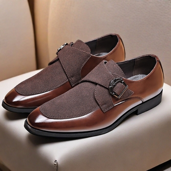 Νέα 24 Δερμάτινα Παπούτσια Ανδρικά Παπούτσια με Αγκράφα Επαγγελματικό Φόρεμα Casual Παπούτσια Slip-on Βρετανικά Casual Ανδρικά Γαμπριάτικα Παπούτσια