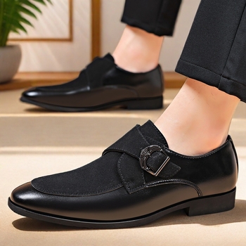 Νέα 24 Δερμάτινα Παπούτσια Ανδρικά Παπούτσια με Αγκράφα Επαγγελματικό Φόρεμα Casual Παπούτσια Slip-on Βρετανικά Casual Ανδρικά Γαμπριάτικα Παπούτσια