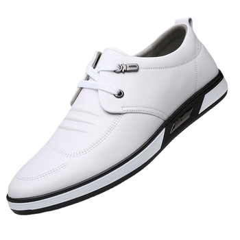 Χονδρικά φθινοπωρινά λευκά παπούτσια old man\'s head, casual παπούτσια, κορεάτικα ανδρικά λευκά παπούτσια με κορδόνια 106101