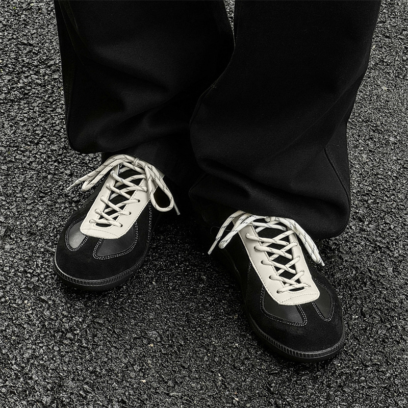 Proljetne nišne retro njemačke tenisice za trening, stil Maillard, okrugli vrh, ravne, sportske, ležerne, za sve vrste sportova, moderne, 51818-J