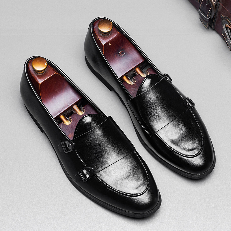 Pánske kožené topánky pre kaderníkov, letné nové pánske mokasíny Doug, nazúvacie, lenivé, módne topánky do biznisu so špicatou špičkou