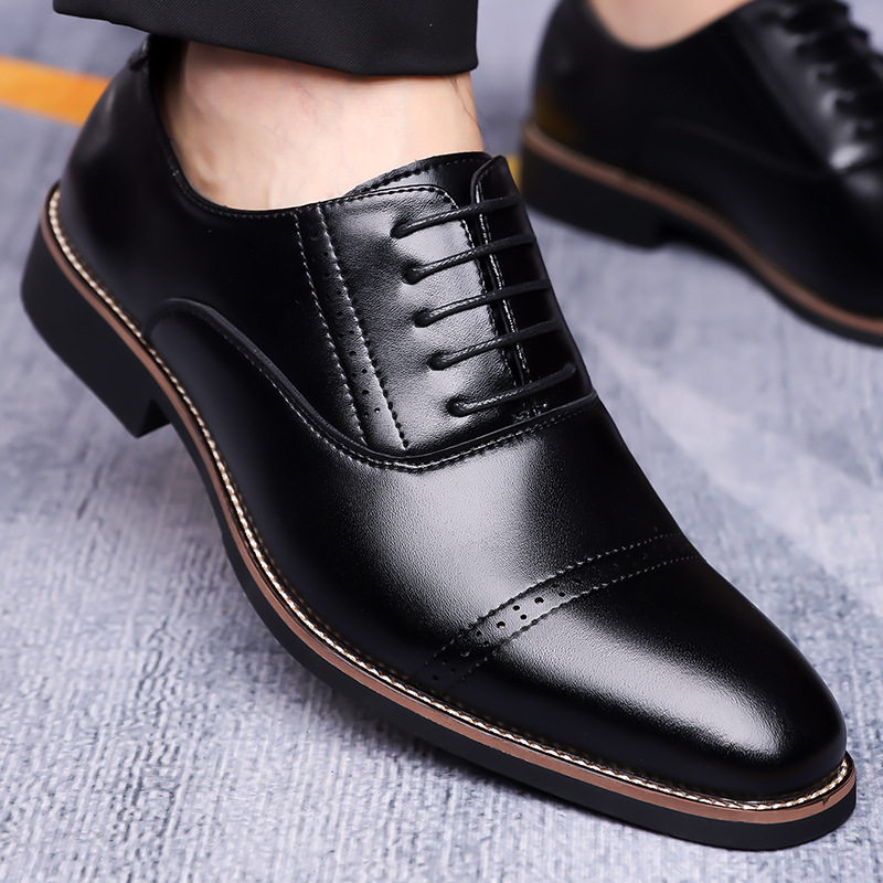 Prekogranične jesenske muške poslovne cipele za 2024. Muške britanske rezbarene cipele s vezicama, plus veličina 48, muške cipele 47, veličina 9223