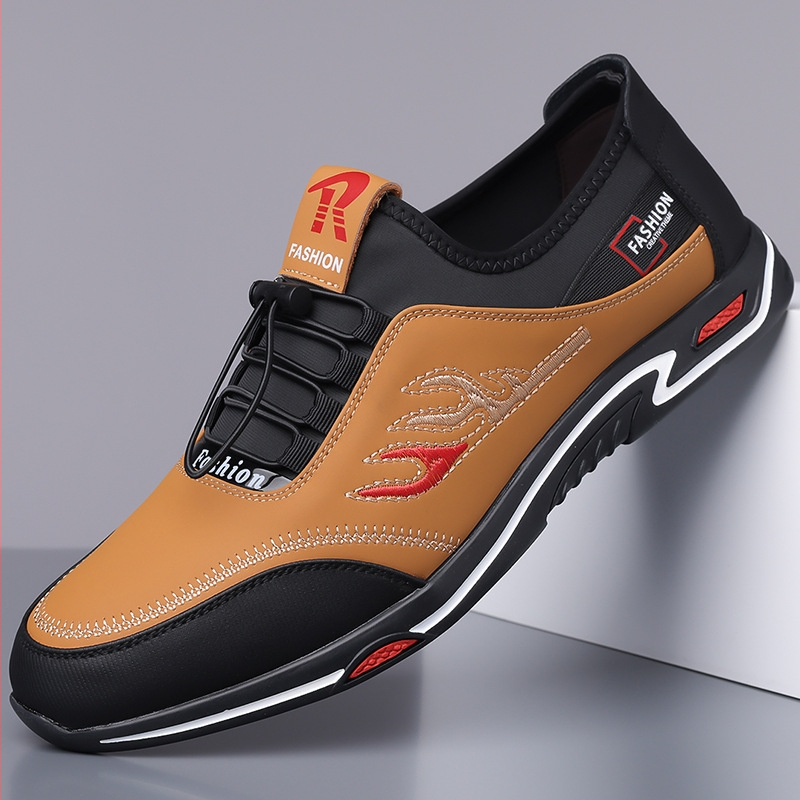 Pantofi sport pentru bărbați, toamna, noi, alunecați, stil Yadan, pantofi pentru bărbați, confortabili, respirabili, populari, sport casual din piele