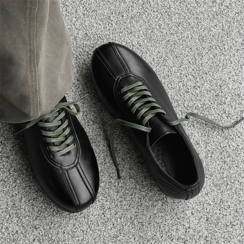 Ležerne muške i ženske retro njemačke tenisice za trening, ružne slatke kožne cipele s vezicama, mokasine za lijene cipele 14715-J