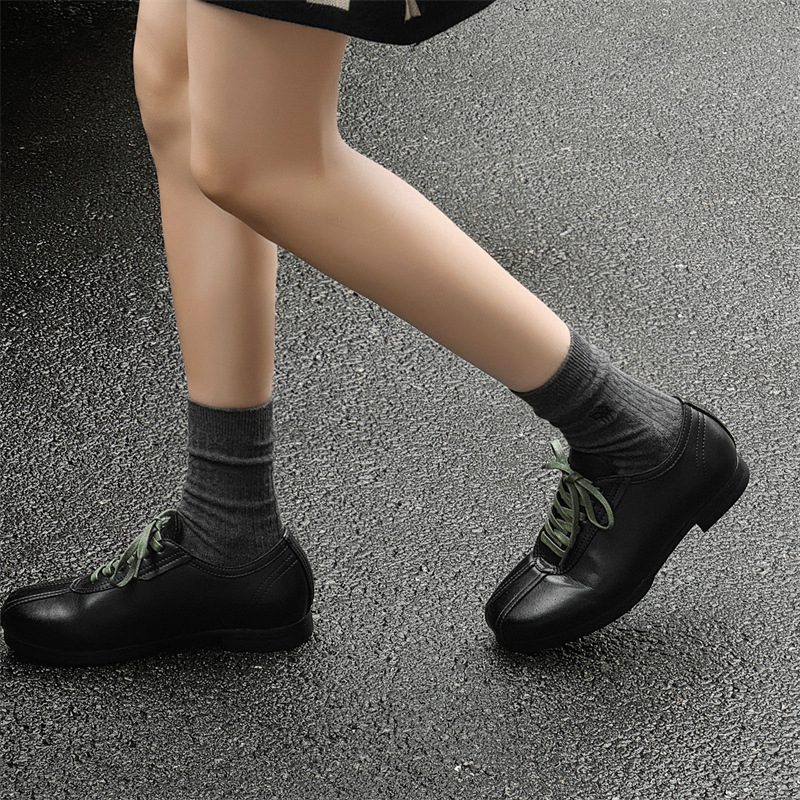 Ležerne muške i ženske retro njemačke tenisice za trening, ružne slatke kožne cipele s vezicama, mokasine za lijene cipele 14715-J