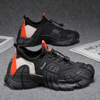 Pánske outdoorové tenisky s hrubou podrážkou z roku 2025, jarný a jesenný trend, ležérna obuv pre mládež, móda v kórejskom štýle, pánske topánky pre otcov