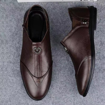 2024 νέα ανδρικά δερμάτινα παπούτσια Joker με απαλό, μαλακό πάτο, επαγγελματικά, casual, παπούτσια φασολιών, παπούτσια ασφαλείας για μπαμπά, χονδρικής