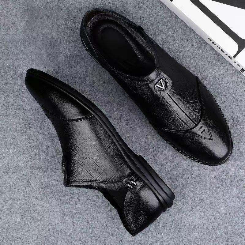 Nove muške kožne cipele Joker iz 2024., mekane, poslovne, ležerne, cipele s grahom, radne, sigurnosne, veleprodajne cipele za tatu