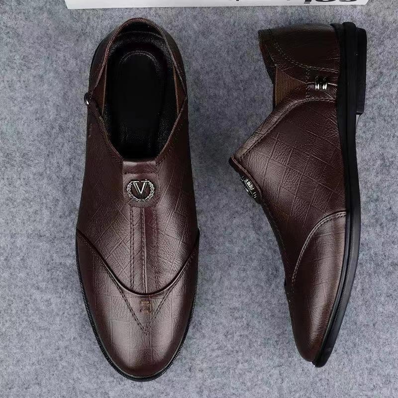 Nove muške kožne cipele Joker iz 2024., mekane, poslovne, ležerne, cipele s grahom, radne, sigurnosne, veleprodajne cipele za tatu