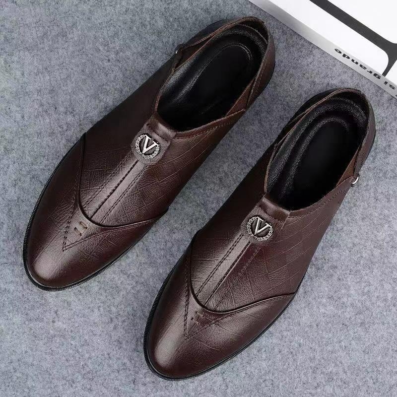 Nove muške kožne cipele Joker iz 2024., mekane, poslovne, ležerne, cipele s grahom, radne, sigurnosne, veleprodajne cipele za tatu