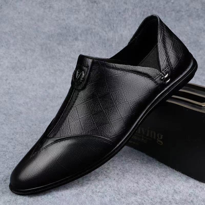 Nove muške kožne cipele Joker iz 2024., mekane, poslovne, ležerne, cipele s grahom, radne, sigurnosne, veleprodajne cipele za tatu