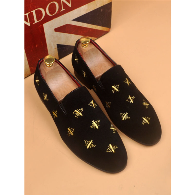 Ljetne prozračne ležerne cipele za lijeno obuvanje od matirane kože, ležerne vezene cipele za lijeno obuvanje, mladenačke moderne muške cipele