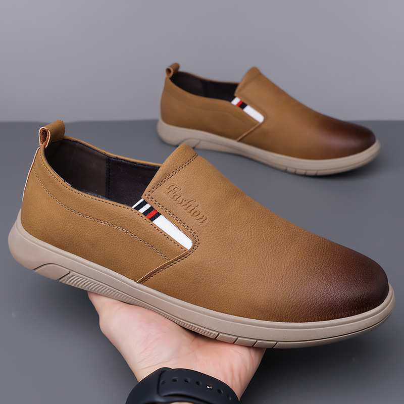 Mekane kožne muške kožne cipele s mekim dnom, muške jesenske i zimske nove ležerne kožne cipele, muške cipele za vožnju i tatu, muške neklizajuće poslovne kožne cipele