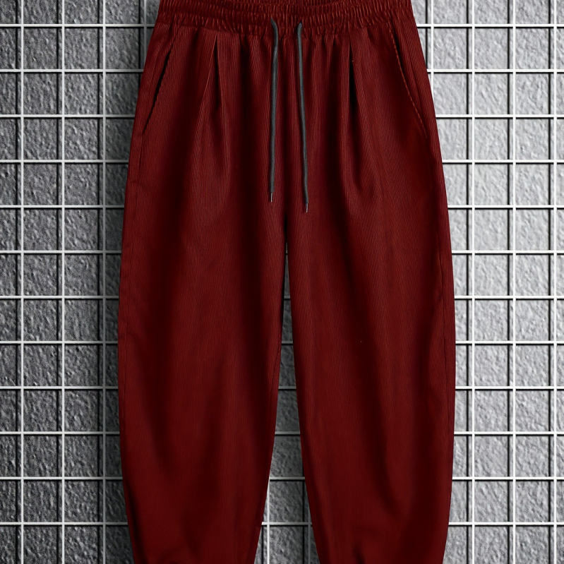 2024. Muške kordurojske hlače za vanjsku trgovinu, Four Seasons, široke nogavice, Haren hlače europske veličine, jednobojne ležerne hlače