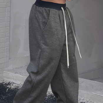 Muške ležerne hlače za vanjsku trgovinu, američki hip-hop, hip ples, sportske hlače, kontrastne boje, šavovi s vezicom, nove široke hlače