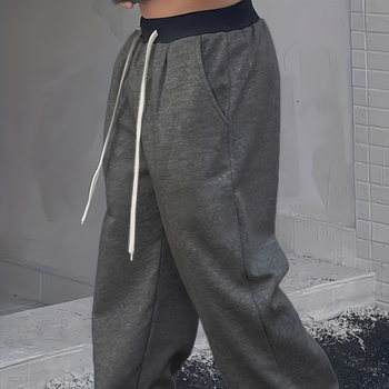 Muške ležerne hlače za vanjsku trgovinu, američki hip-hop, hip ples, sportske hlače, kontrastne boje, šavovi s vezicom, nove široke hlače