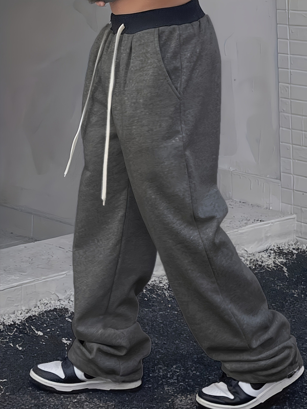 Muške ležerne hlače za vanjsku trgovinu, američki hip-hop, hip ples, sportske hlače, kontrastne boje, šavovi s vezicom, nove široke hlače