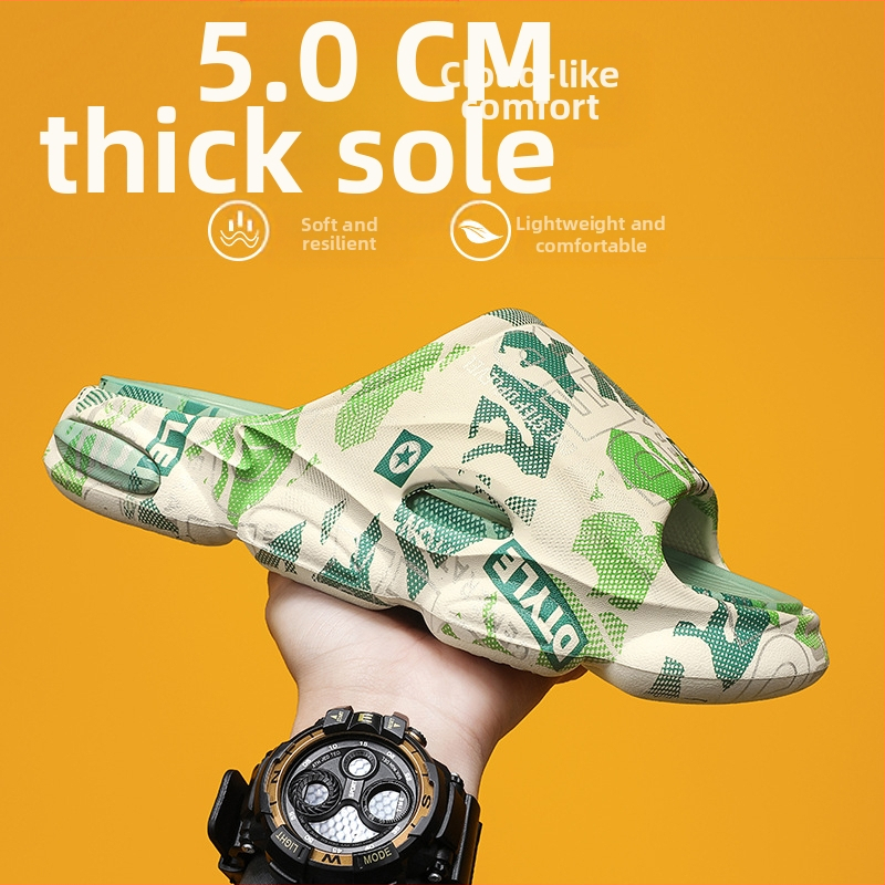 Pánske letné papuče, nové protišmykové nazúvacie papuče, módne trendy, platformové, ležérne sandále