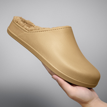 Cezhraničný zahraničný obchod Pánske kuchárske topánky profesionálne protišmykové, nepremokavé, olejotesné, jesenné a zimné, plus size, teplé polpapuče s flísovou podšívkou