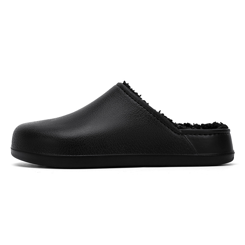 Cezhraničný zahraničný obchod Pánske kuchárske topánky profesionálne protišmykové, nepremokavé, olejotesné, jesenné a zimné, plus size, teplé polpapuče s flísovou podšívkou